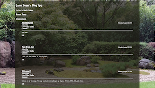 Blog App Screen Shot